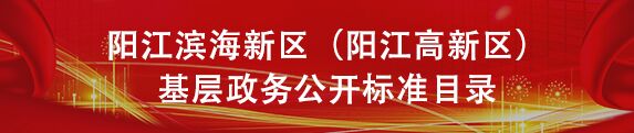 陽江濱海新區(陽江高新區)基層政務公開標準目錄